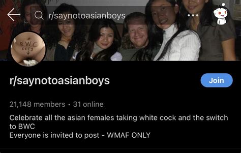 r/saynotoasianboys|Race play subreddits .